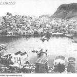 125 km east of Rhodes, 2½ km off coast of Turkey (nearest town: Kas), 9 sq. km, 273 m high, population 5 000 (1910, 15 000 in 19th century, 2 200 in 1936, now only 200).