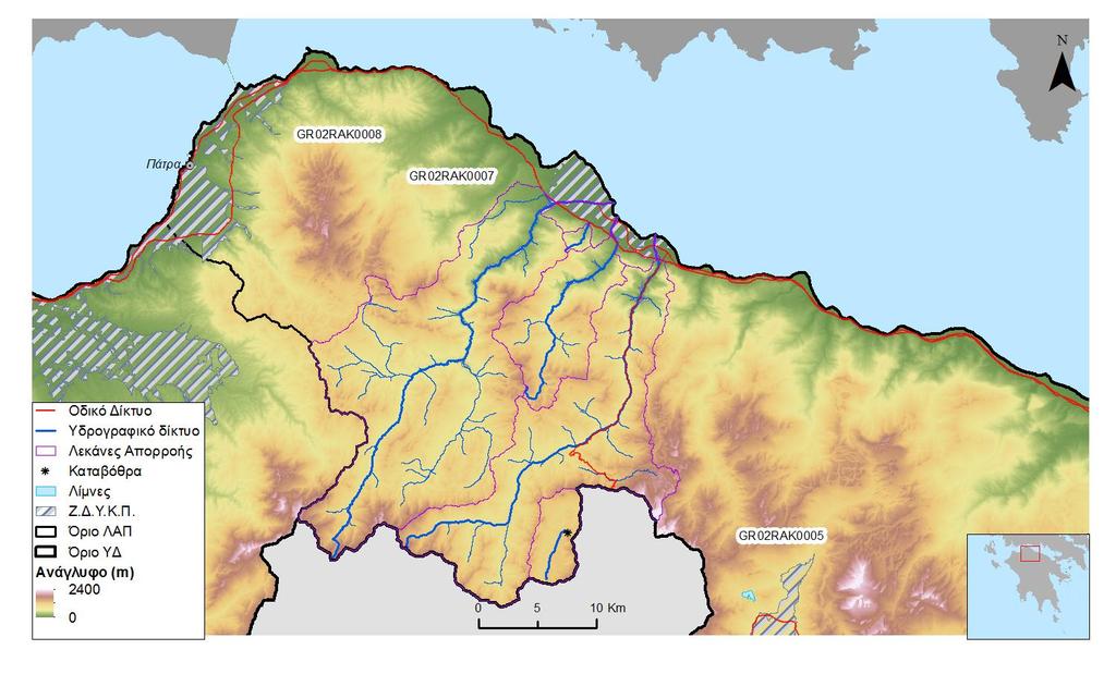 Α/Α Ονομασία Χαρακτηρισμός Μήκος (km) Έκταση Λεκάνης Απορροής (km 2 ) Κωδικός Λεκάνης Απορροής 14 Κυρίλλου Ρ. Ρέμα 11.41 12.82 GR2715124 15 Σελίανδρος Ρ. Ρέμα 15.79 21.