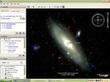 κλπ.). Βασικά Εργαλεία Εικόνα 2: Γαλαξίας της Ανδρομέδας Ανοίγοντας την εφαρμογή Google Earth συναντάτε μία εικόνα σαν την ακόλουθη.