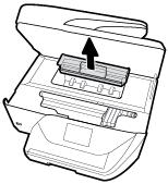 β. Εντοπίστε τυχόν μπλοκαρισμένο χαρτί στο εσωτερικό του εκτυπωτή, πιάστε το και με τα δύο χέρια και τραβήξτε το προς τα εσάς.
