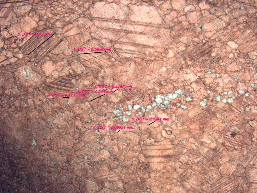 Σχ. 23. Περιθλασιόγραμμα του δείγματος ΞΗ-4 περιοχής Ξηροπόταμου. Πρόκειται για ασβεστιτικό μάρμαρο της ποικιλίας των πιτσιλωτών του Φαλακρού Όρους.