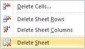 (Insert Sheet Rows) Διαγραφή στήλης (Delete Sheet Columns Διαγραφή
