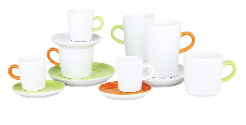 handle 4031404 35cl 4,62 Κούπα λαχανί χέρι / Mug lime green handle 4031405 35cl 4,62 Πιατάκι λευκό / Saucer white 4031100 espresso 11cm 1,09 4031300 cappuccino & mug 16cm 1,76 Πιατάκι