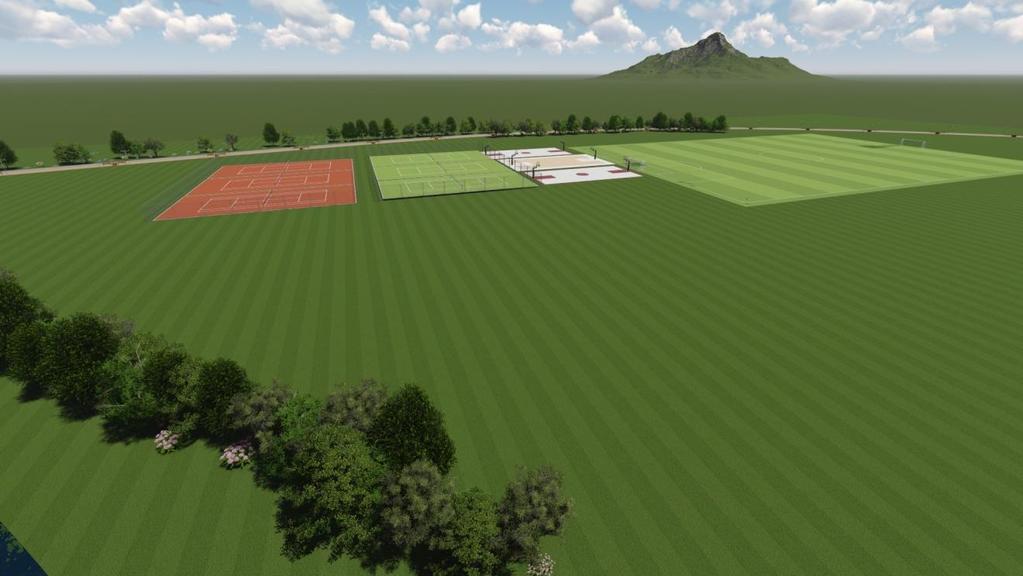 Αθλητικές εγκαταστάσεις Στο χώρο του πάρκου έχουν κατασκευαστεί γήπεδα ποδοσφαίρου,