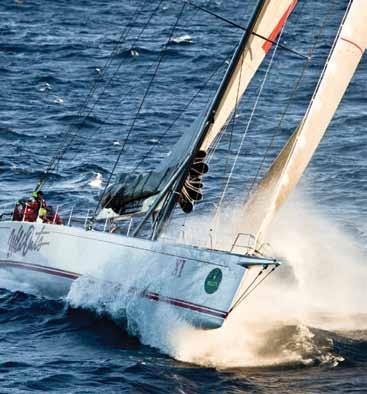 Από την εκκίνηση του αγώνα. Το Wild Oats XI ηγείται του στόλου στο στενό Bass Strait.