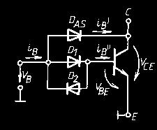 4 ELECTRONICA DEPUTERE SI ACTIONARI REGLABILE Fig..69 Circuit antisaturaţie. adică realizarea condiţiei de păstrare a tranzistorului în cvasisaturaţie.