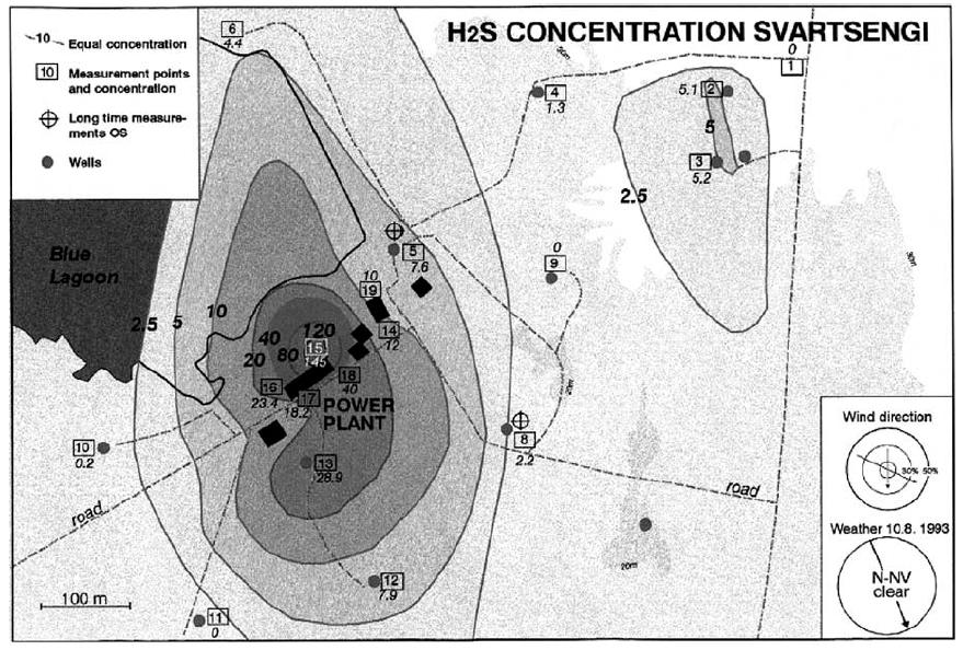 Ισλανδία: συγκέντρωση H 2 S