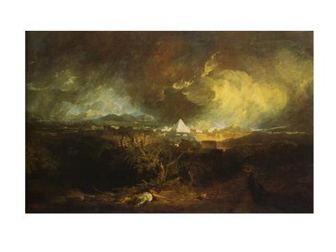 גליה שנברג סיכום Joseph Mallord William Turner, The Fifth Plague of Egypt, 1800 Oil on canvas, 124X183 cm. Indianapolis Museum of Art Anonymus gift in memory of Evan F.