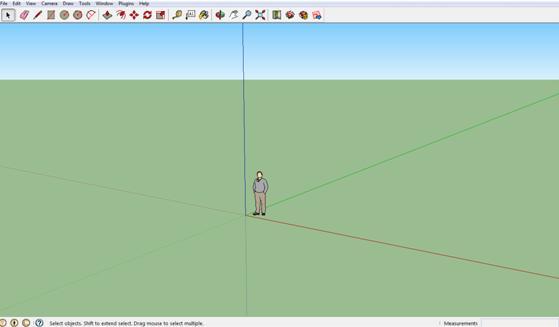 3.2 Sketchup Το Google SketchUp είναι ένα πρόγραμμα τρισδιάστατης απεικόνισης σχεδιασμένο για αρχιτέκτονες, πολιτικούς μηχανικούς, σκηνοθέτες, σχεδιαστές παιχνιδιών και τα συναφή επαγγέλματα.