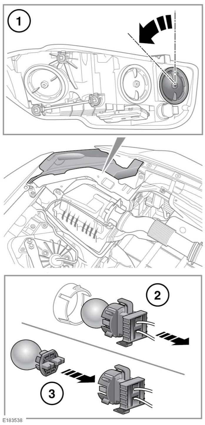 R Συντήρηση 1. Για διευκόλυνση της πρόσβασης, εκκινήστε τον κινητήρα και γυρίστε το τιμόνι τέρμα προς την αντίστοιχη κατεύθυνση. Απενεργοποιήστε το διακόπτη του κινητήρα. 2.