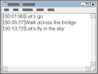 Προσθήκη πληροφοριών στίχων χρησιμοποιώντας υπολογιστή Μπορείτε να εισάγετε στίχους σε αρχείο κειμένου (αρχείο LRC). Μετά την εισαγωγή στίχων σε κομμάτια, μεταφέρετε τα κομμάτια στο Walkman.