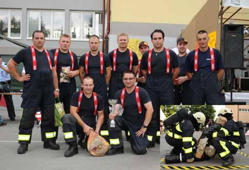 Gasilsko tekmovanje»fire combat Knežak«Fire combat Knežak, tekmovalna disciplina, sestavljena iz gasilskega orodja in opreme, premagovanjem ovir, uporabe vrvne tehnike, prenosa ponesrečenca, vlečenja