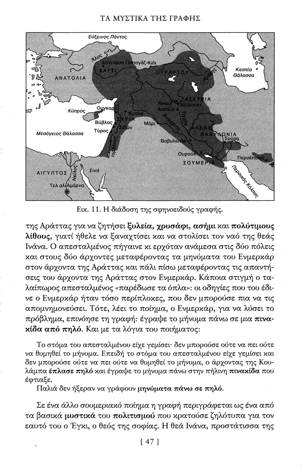 ΤΑ ΜΥΣΤΙΚΑ ΤΗΣ ΓΑΩΣΣΑΣ Elx. 11. η διάδοση της σφηνοειδούς γραφής.