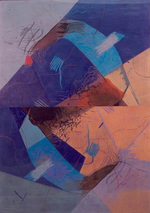 Σύνθεση, ξυλογραφία,2000.