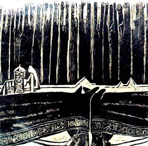 ξυλογραφία σε όρθιο ξύλο, 1984