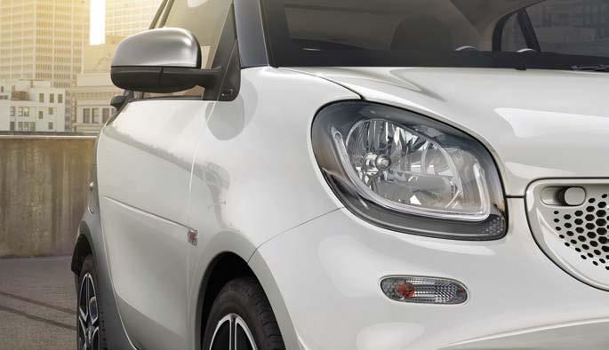 Τα bodypanel από πλαστικό συμβάλλουν στο χαμηλό βάρος και τη διχρωμία του smart fortwo, ενώ