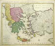 Angelo with y Illands of Seriso Serigoto and part of Candia. ca 1750. Δύο χάρτες σε ένα φύλλο με τα Κύθηρα, την Κεφαλλονιά, και την Ζάκυνθο.