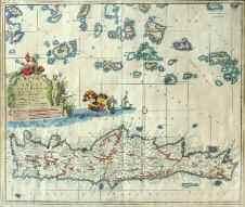 Amsterdam ca 1700. Χαλκόγραφος, επιχρωματισμένος χάρτης. Διαστάσεις 51 χ 60 εκ. 350-400 1399 VISSHER, N.