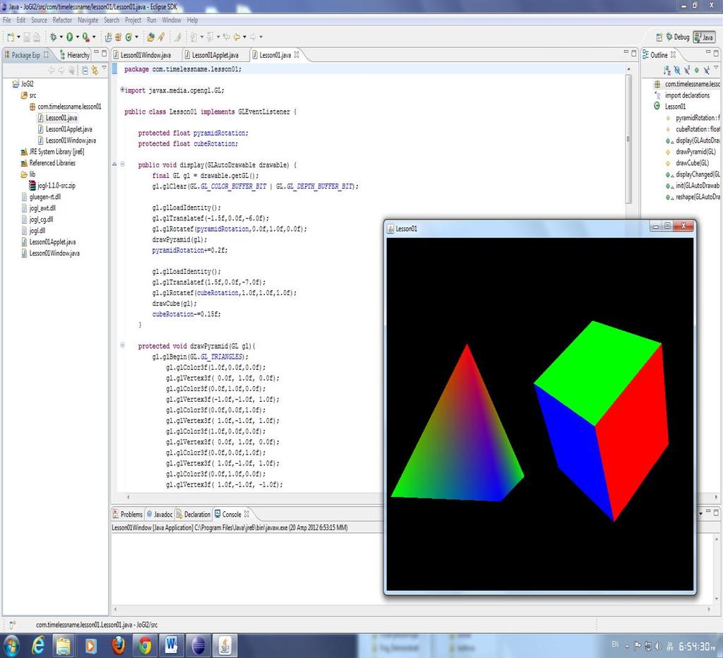 5. ΠΑΡΑΔΕΙΓΜΑΤΑ ΕΦΑΡΜΟΓΩΝ OpenGl System.exit(0); ).