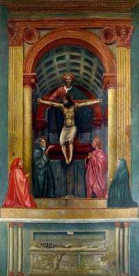 Μαζάτσιο, Η Αγία Τριάδα, η Παρθένος, ο Ιωάννης και οι δωρητές, 1426-1427, Santa