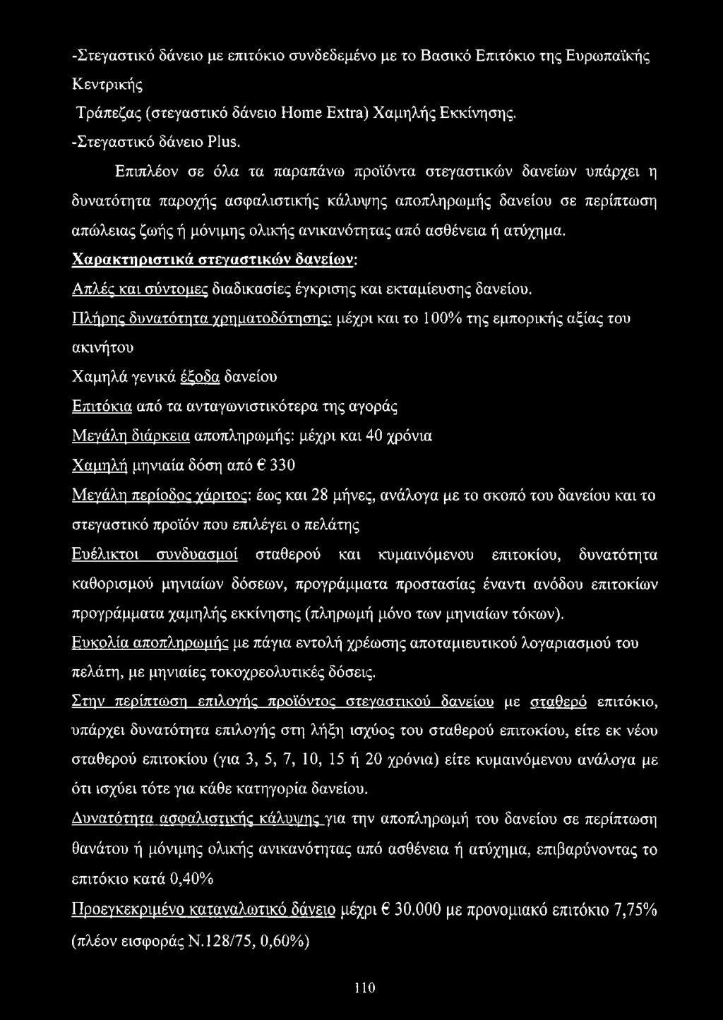 ατύχημα. Χαρακτηριστικά στεγαστικών δανείων: Απλές και σύντομες διαδικασίες έγκρισης και εκταμίευσης δανείου.