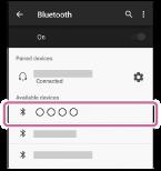 4 Αγγίξτε το []. Ακούτε φωνητικές οδηγίες "BLUETOOTH connected" (BLUETOOTH συνδέθηκε). Υπόδειξη Η ανωτέρω διαδικασία αποτελεί παράδειγμα.