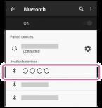 4 Αγγίξτε το []. Ακούτε φωνητικές οδηγίες "BLUETOOTH connected" (BLUETOOTH συνδέθηκε). Υπόδειξη Η ανωτέρω διαδικασία αποτελεί παράδειγμα.