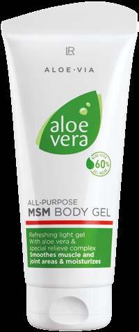 και των αρθρώσεων Περιέχει 60% gel Aloe Vera, MSM (οργανική ένωση θείου) φύλλα αρκτοστάφυλου και εκχύλισμα
