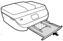 4. Σπρώξτε το δίσκο χαρτιού μέσα στον εκτυπωτή και κλείστε τη θύρα του δίσκου χαρτιού. 5.