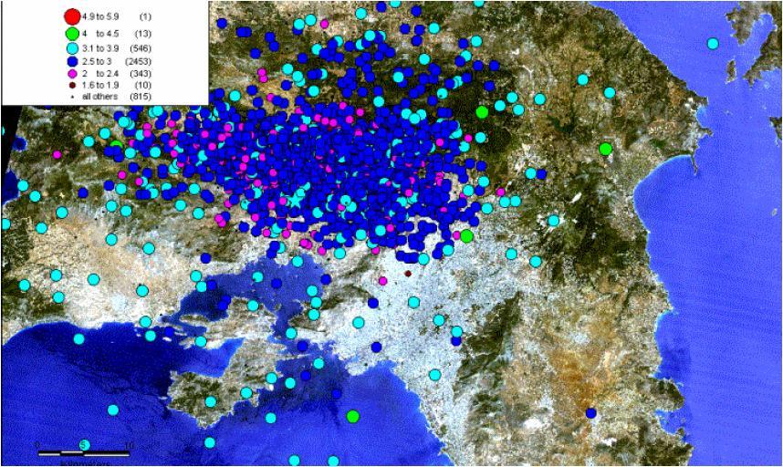 της κύριας σεισμικής δραστηριότητας.