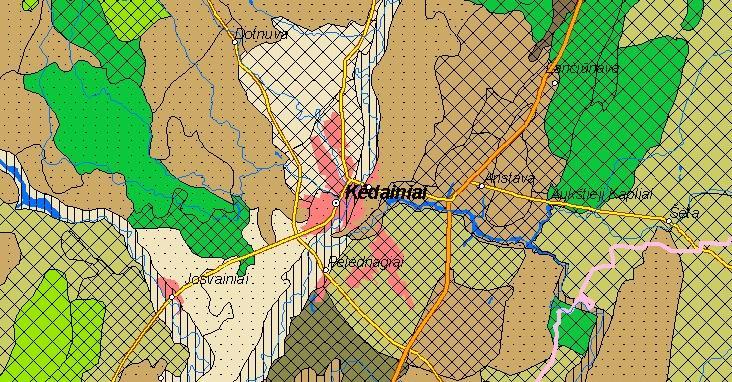 Vizualinę struktūrą formuojantys veiksniai V2H2-a: vertikalioji sąskaida V2 vidutinė vertikalioji sąskaida (kalvos bei išreikštų slėnių kraštovaizdis su 3 lygmens videotopų kompleksais);