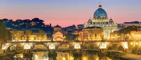 Ρώμη. Άφιξη και ξεκινάμε την ξενάγηση όπου θα δούμε το Κολοσσαίο, την ρωμαϊκή αγορά, την πλατεία Βενετίας, το μνημείο του Άγνωστου Στρατιώτη.