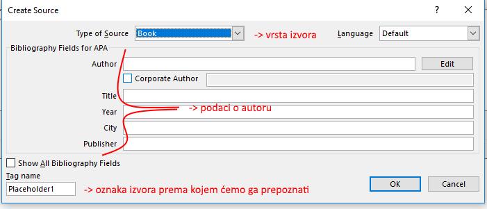 odnosno izvorima podataka (web stranice, slike, filmovi ).