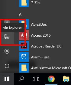 Operacijski sustav Windows 10 pomicanje ikona i prozora po ekranu označavanje više objekata i tekstova d) Jedan klik na desnu tipku miša otvaranje brzog izbornika 1.
