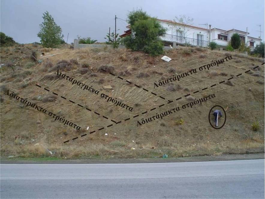 44) και παρουσιάζονται διαταραγμένα σε σχέση τόσο με τα υποκείμενα όσο και με τα υπερκείμενα στρώματα (Εικ.