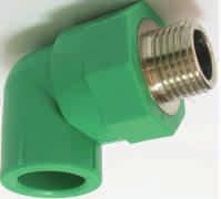 Fittings Εξαρτήματα PP-R PN 9244 Female adaptor Male Thread Ρακόρ θηλυκό με Αρσενικό σπείρωμα A (mm x