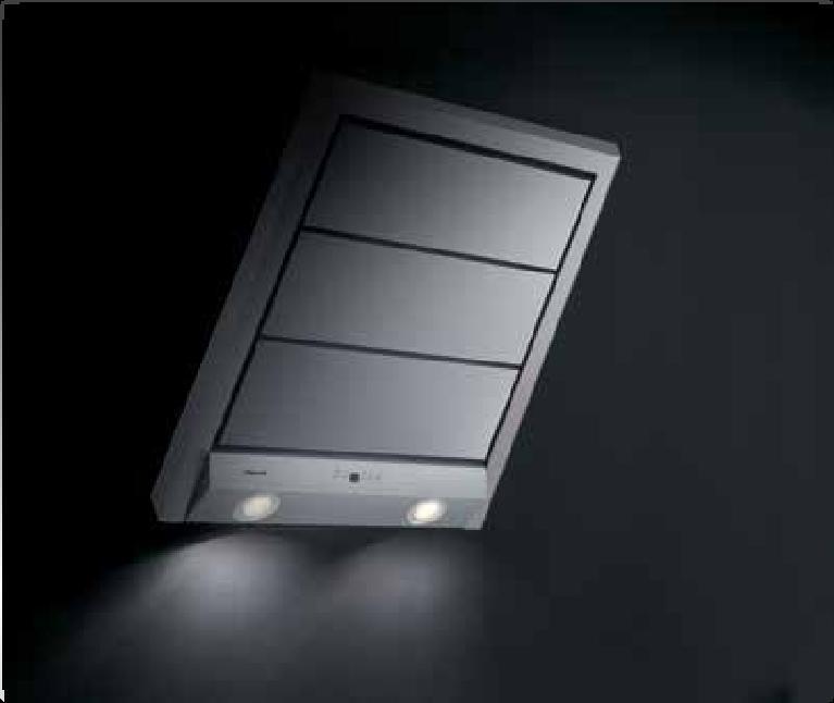 Ισχύς κινητήρα 210 W Φωτισμός 2 x 20 W Halogen Συνολική ισχύς 250 W Μέγιστη απορρόφηση IEC 562 m 3 /h Επίπεδο θορύβου 74 dba Πλάτος 60 / 90 cm 60