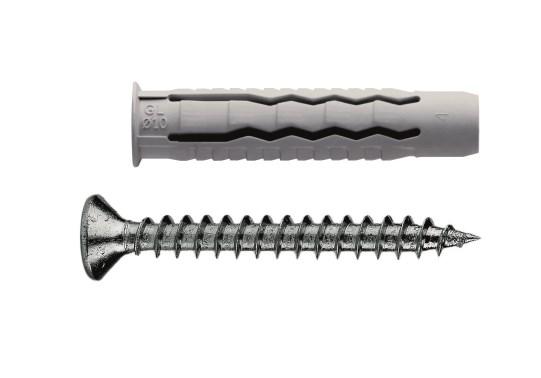 5x40 100 3,92 GXS8 8x40 5x50 50 6,33 GXS10 10x50 6x60 50 10,00 GX12 12x60 25 9,07 GX14 14x70 25 11,30 Βύσματα Nylon Ιταλίας Βύσματα Nylon Ιταλίας Διαστάσεις (mm) Συσκ. Τιμή /100 τεμ.