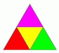 2. Tipos de Poliedros Desenvolvemento do tetraedro Desenvolvemento de
