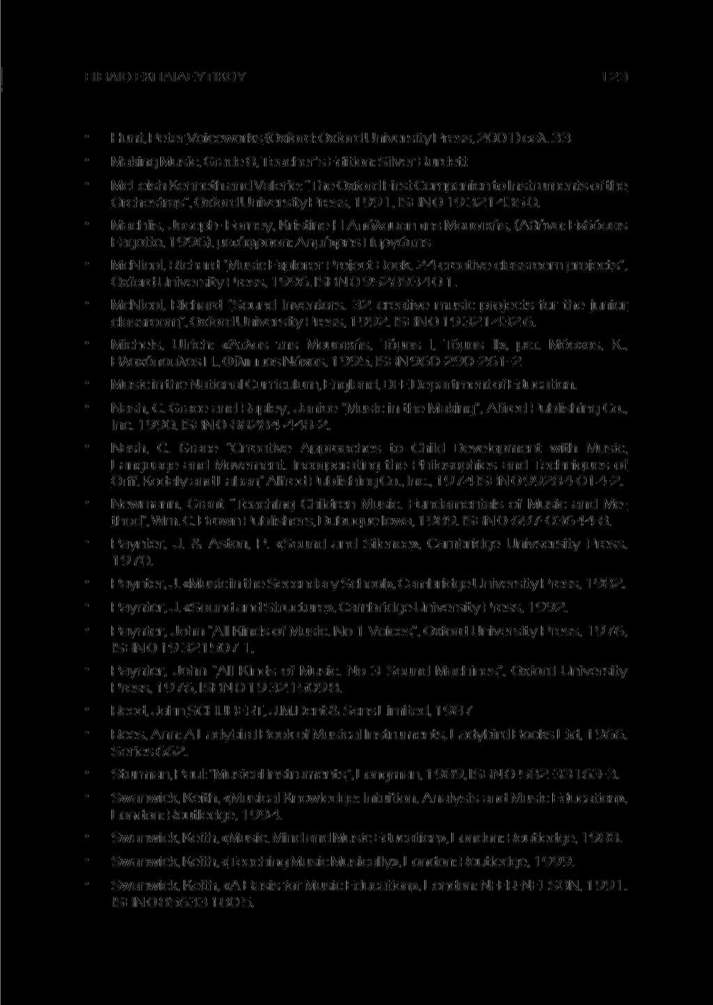ΒΙΒΛΙΟ ΕΚΠΑΙΔΕΥΤΙΚΟΥ Hunt, Peter Voiceworks (Oxford: Oxford University Press, 2001) σελ.