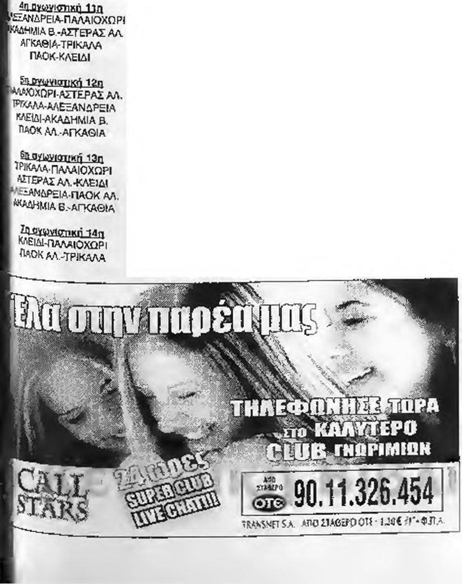 Γεώργιος Ειρηνούπολη-Ροδοχώρι 5η αγωνιστική 17η ΦιΤϊειά-Μακεδονικός Επ. Π. Νερά-Ερμής Β. Παλασίδειος Ν.-Αγ. Γ εώργιος Ακαδημία Ν.Έιρηνούπολη Αγ. Μορίνα-Ροδοχώρι Μακεδονία Ν.-Αστραπή Μαρ.