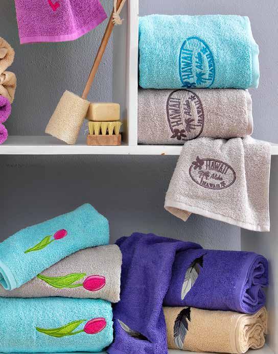 Towels collection 2 6 7 4 5 1.FEATHER 2.