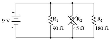 Mărime R1 R2 R3 Total Unitate E 9 9 9 9 V I 100 m 200 m 50 m 350 m A R 90 45 180 25,71 Ω Să observăm prima dată comportamentul unui circuit paralel sănătos.