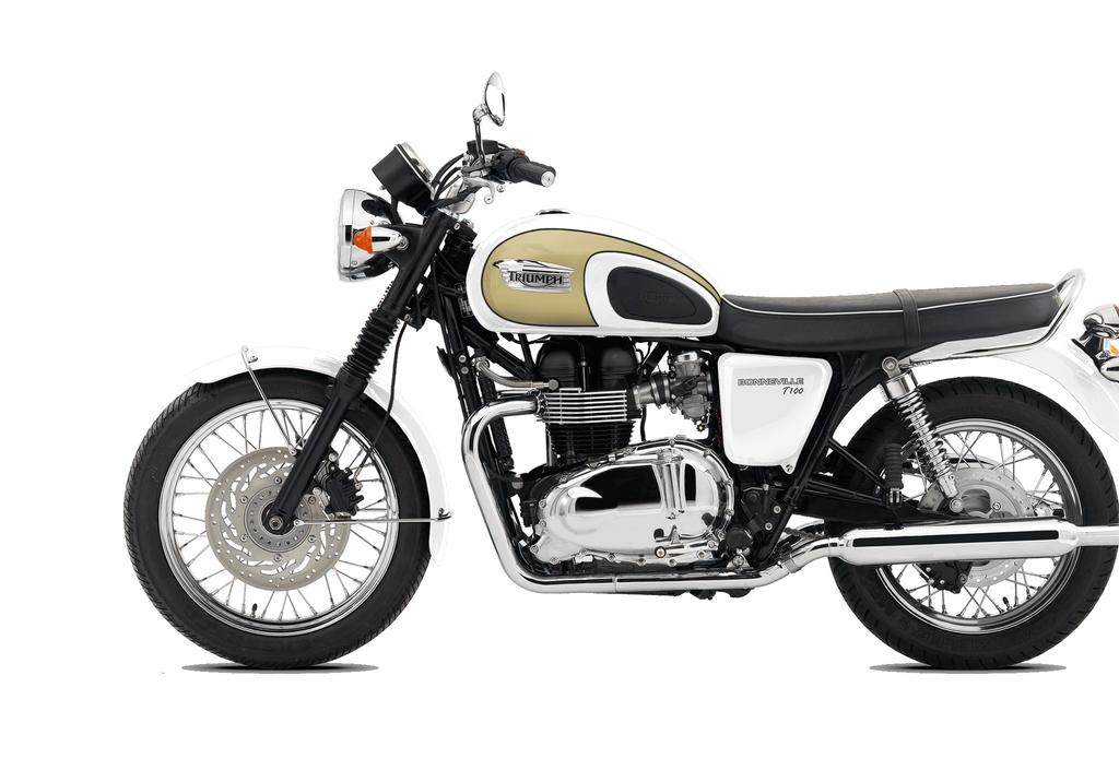 Bonneville T100 9.990,00 PRODUCT INFO OVERVIEW Πήραμε το πιο διάσημο όνομα στον κόσμο της μοτοσυκλέτας και του δώσαμε επιπλέον στυλ δεκαετίας του '60.