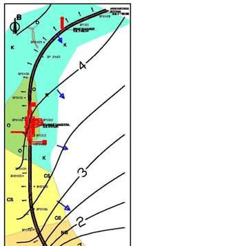 Figure 3: Contour map of water level of 04/2008, based on the in situ groundwater level measurements during the present dissertation.