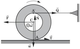 F>nmg(1+R/r) εξασφαλίζει την ολίσθηση του καρουλιού στο οριζόντιο επίπεδο και ταυτόχρονα την περιστροφή του περί τον γεωµετρικό του άξονα.