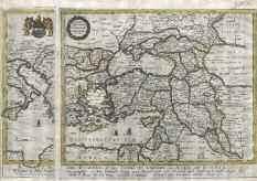44. Χάρτες 1396 BLOME R. A MAPP OF THE ESTATES OF THE TURKISH EMPIRE IN ASIA AND EUROPE. London, 1669.