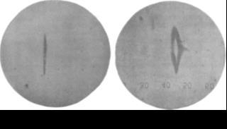 Το αποτέλεσμα του πειράματος δημοσιεύτηκε 216 τον Φεβρουάριο του 1922 και παρουσιάσθηκε σε δύο φωτογραφίες (σχήμα 2).