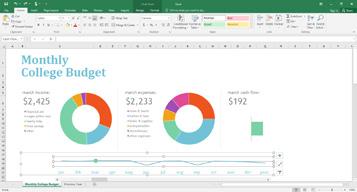 Customize charts Select a chart to quickly add, change, or remove any existing chart elements and formatting. Share your work with others Invite other people to view and edit cloud-based workbooks.