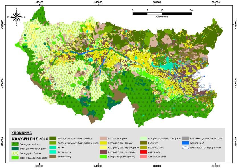 Ελιές μικτό 61 15,64 0,86 0,21 0,01 Αμπελώνες 70 0,47 0,03 0,00 0,00 Αμπελώνες μικτό 71 1,80 0,10 0,90 0,05 Κατασκευές Εκσκαφές-Χέρσα 90 23,79 1,30 0,86 0,05 Νερά-Δρόμοι 91 32,63 1,78 2,82 0,15